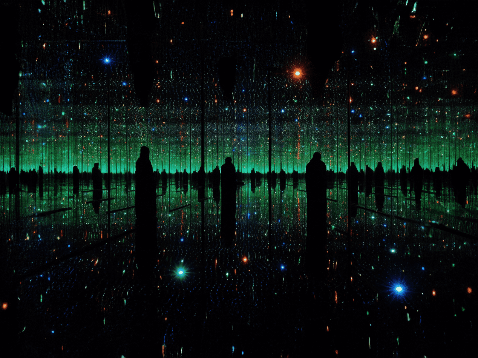 Mirror room of fireflies