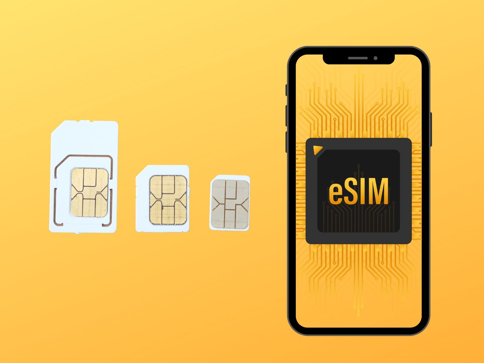 eSIM versus physical SIM card - featured image